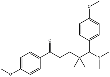 ω-(Dimethylamino)-4'-methoxy-ω-(p-methoxyphenyl)-γ,γ-dimethylvalerophenone,3215-84-7,结构式