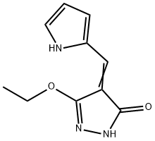 3H-Pyrazol-3-one,5-ethoxy-2,4-dihydro-4-(1H-pyrrol-2-ylmethylene)-(9CI) 化学構造式