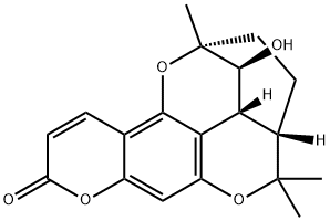 (2R)-3,3aβ,4,5-Tetrahydro-3β-hydroxy-2,5,5-trimethyl-2α,4α-ethano-2H,9H-dipyrano[4,3,2-de:3',2'-g][1]benzopyran-9-one,33044-74-5,结构式