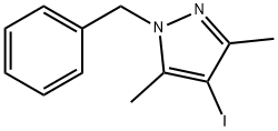 1H-Pyrazole, 4-iodo-3,5-dimethyl-1-(phenylmethyl)- 化学構造式