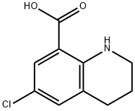 6-氯-1,2,3,4-四氢喹啉-8-羧酸 结构式