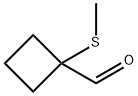 1-(methylsulfanyl)cyclobutane-1-carbaldehyde Structure