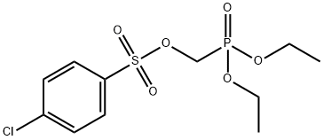 Benzenesulfonic acid, 4-chloro-, (diethoxyphosphinyl)methyl ester Structure