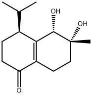 1(2H)-Naphthalenone, 3,4,5,6,7,8-hexahydro-5,6-dihydroxy-6-methyl-4-(1-methylethyl)-, (4S,5S,6R)- Struktur