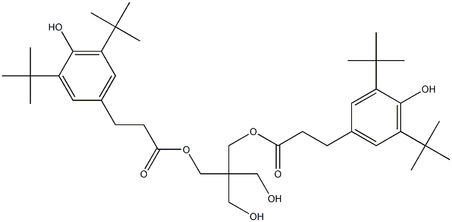 2,2-双(羟甲基)丙烷-1,3-二酰基双(3-(3,5-二叔丁基-4-羟基苯基)丙酸酯),36913-60-7,结构式