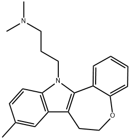 6,7-Dihydro-9-methyl-N,N-dimethyl-12H-[1]benzoxepino[5,4-b]indole-12-propan-1-amine,37683-60-6,结构式