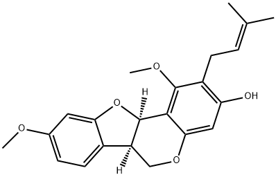 (6aR)-6aα,11aα-Dihydro-1,9-dimethoxy-2-(3-methyl-2-butenyl)-6H-benzofuro[3,2-c][1]benzopyran-3-ol|