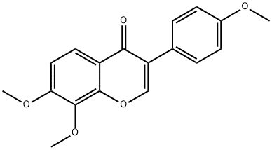 7,8-二甲氧基-3-(4-甲氧基苯基)-4H-1-苯并吡喃-4-酮, 37816-21-0, 结构式