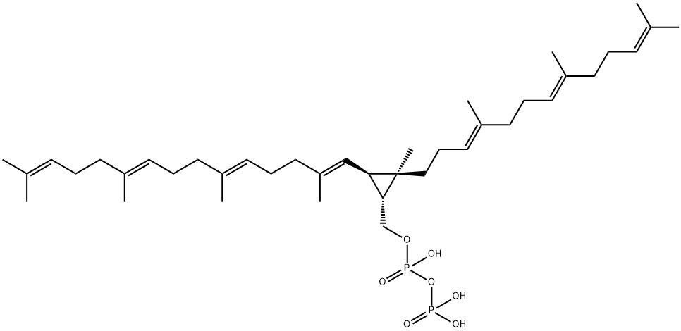 38005-61-7 Diphosphoric acid α-[[(1R)-2β-methyl-3α-[(1E,5E,9E)-2,6,10,14-tetramethyl-1,5,9,13-pentadecatetrenyl]-2α-[(3E,7E)-4,8,12-trimethyl-3,7,11-tridecatrienyl]cyclopropan-1β-yl]methyl] ester