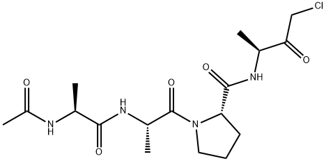 N-acetylalanyl-alanyl-prolyl-alanine chloromethyl ketone 结构式