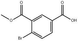 4-溴-3-(甲氧羰基)苯甲酸, 41684-08-6, 结构式