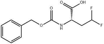 Butanoic acid, 4,4-difluoro-2-[[(phenylmethoxy)carbonyl]amino]-, (2S)- Structure