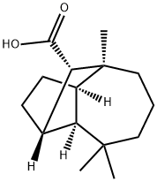 (1S,3aα,8aα,9S)-Decahydro-4,8,8-trimethyl-1β,4β-methanoazulene-9-carboxylic acid Structure