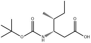 (3S,4R)-3-{[(叔丁氧基)羰基]氨基}-4-甲基己酸, 497106-86-2, 结构式