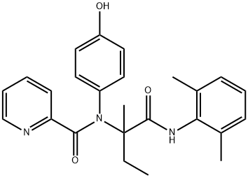 2-Pyridinecarboxamide,N-[1-[[(2,6-dimethylphenyl)amino]carbonyl]-1-methylpropyl]-N-(4-hydroxyphenyl)-(9CI) Struktur