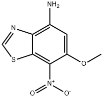 4-Benzothiazolamine,6-methoxy-7-nitro-(9CI) Struktur