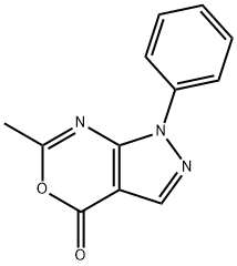 Pyrazolo[3,4-d][1,3]oxazin-4(1H)-one, 6-methyl-1-phenyl- Structure