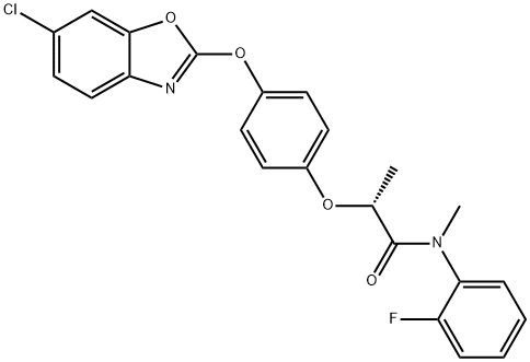 Propanamide, 2-[4-[(6-chloro-2-benzoxazolyl)oxy]phenoxy]-N-(2-fluorophenyl)-N-methyl-, (2R)-|噁唑酰草胺