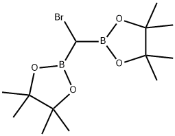 1,3,2-Dioxaborolane, 2,2'-(bromomethylene)bis[4,4,5,5-tetramethyl- Structure