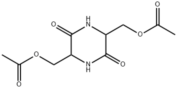2,5-Piperazinedione, 3,6-bis[(acetyloxy)methyl]- Structure