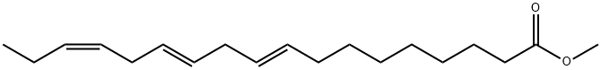 9,12,15-Octadecatrienoic acid, methyl ester, (9E,12E,15Z)- 化学構造式