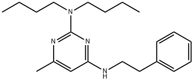 2-(DIBUTYLAMINO)-6-METHYL-4-(2''PHENYLETHYLAMINO)PYRIMIDINE Struktur