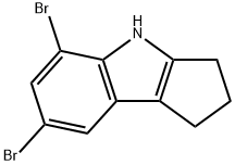 Cyclopent[b]indole, 5,7-dibromo-1,2,3,4-tetrahydro- Structure