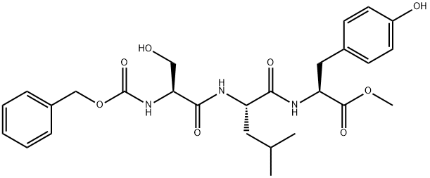 N-(フェニルメトキシ)カルボニル-L-Ser-L-Leu-L-Tyr-OMe 化学構造式