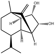 (1R,3aβ,7aβ)-Octahydro-4-methyl-8-methylene-7α-isopropyl-1α,4α-methano-1H-indene-2β,3β-diol,55556-01-9,结构式