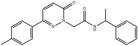 N-(α-Methylbenzyl)-6-oxo-3-(p-tolyl)-1(6H)-pyridazineacetamide,55902-15-3,结构式