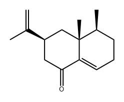 (3S)-3,4,4a,5,6,7-Hexahydro-4aβ,5β-dimethyl-3-isopropenylnaphthalen-1(2H)-one Structure