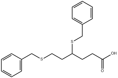 Hexanoic acid, 4,6-bis[(phenylmethyl)thio]- Structure