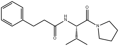 N-[(1S)-2-甲基-1-(1-吡咯烷羰基)丙基]-苯丙酰胺, 566914-00-9, 结构式