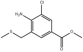 Benzoic acid, 4-amino-3-chloro-5-[(methylthio)methyl]-, methyl ester