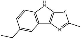 4H-Thiazolo[5,4-b]indole,7-ethyl-2-methyl-(9CI) 化学構造式