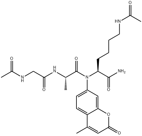 AC-GLY-ALA-LYS(AC)-AMC Structure