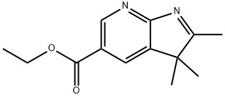 2,3,3-三甲基吡咯并[2,3-B]吡啶-5-甲酸乙酯, 586409-14-5, 结构式