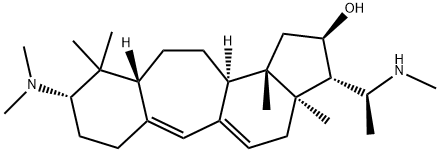 (20S)-3β-(Dimethylamino)-4,4,14-trimethyl-20-(methylamino)-B(9a)-homo-19-nor-5α-pregna-9(11),9a-dien-16α-ol Structure