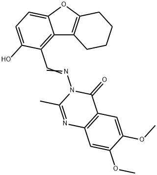 587009-06-1 4(3H)-Quinazolinone,6,7-dimethoxy-2-methyl-3-[[(6,7,8,9-tetrahydro-2-hydroxydibenzofuran-1-yl)methylene]amino]-(9CI)