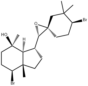 (3R,3aβ)-7α-Bromo-3-[(2S,3S,6S)-6-bromo-5,5-dimethyl-1-oxaspiro[2.5]oct-2-yl]octahydro-4,7aα-dimethyl-1H-inden-4α-ol Struktur