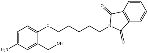 1H-Isoindole-1,3(2H)-dione, 2-[5-[4-amino-2-(hydroxymethyl)phenoxy]pentyl]- Structure