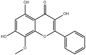 3,5,7-Trihydroxy-8-methoxyflavone Structure