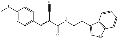 2-Propenamide,2-cyano-N-[2-(1H-indol-3-yl)ethyl]-3-[4-(methylthio)phenyl]-(9CI),593273-45-1,结构式