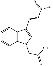 1H-Indole-1-aceticacid,3-(2-nitroethenyl)-(9CI) 化学構造式