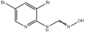 Methanimidamide, N-(3,5-dibromo-2-pyridinyl)-N'-hydroxy- Structure