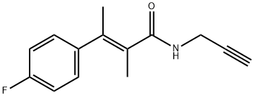 α,β-Dimethyl-4-fluoro-N-(2-propynyl)cinnamamide Struktur