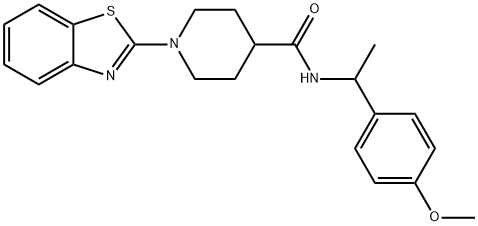 4-Piperidinecarboxamide,1-(2-benzothiazolyl)-N-[1-(4-methoxyphenyl)ethyl]-(9CI) Structure