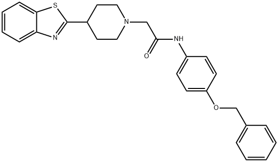 1-Piperidineacetamide,4-(2-benzothiazolyl)-N-[4-(phenylmethoxy)phenyl]-(9CI) Struktur