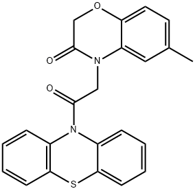 10H-Phenothiazine,10-[(2,3-dihydro-6-methyl-3-oxo-4H-1,4-benzoxazin-4-yl)acetyl]-(9CI) Struktur