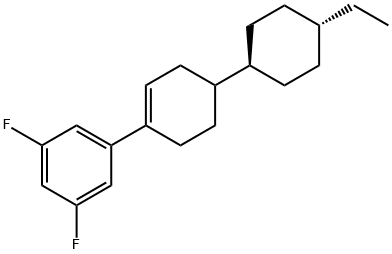 1-[4-trans-4-Ethylcyclohexyl)-1-cyclohexen-1-yl]-3,5-difluorbenzol,615257-52-8,结构式
